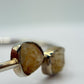 Raw Herderite Open Bangle – Natural Crystal Sterling Silver Cuff Bracelet - Weight 4.70 g
