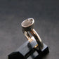Gray Herderite Silver Ring from Africa - Size 6 - 1.68 Grams