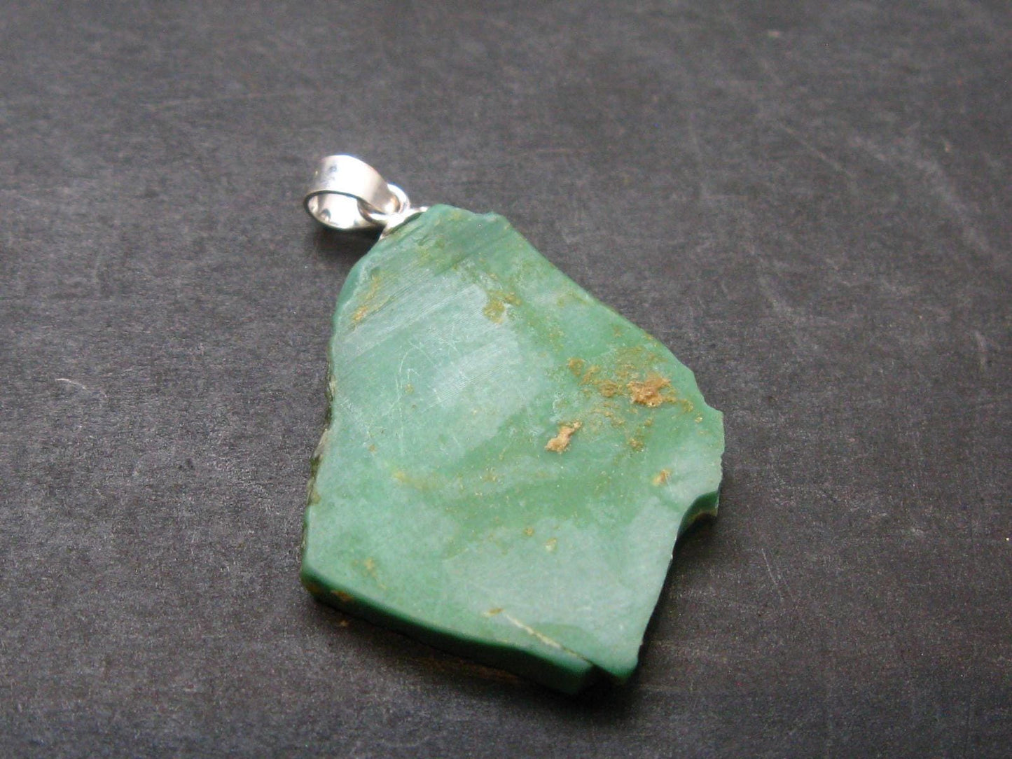 Rare Variscite Sterling Silver Pendant From Utah - 1.3" - 2.5 Grams