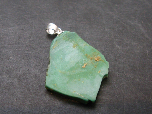 Rare Variscite Sterling Silver Pendant From Utah - 1.3" - 2.5 Grams