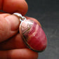 Rhodochrosite Silver Plated Pendant From Argentina - 1.4" - 7.87 Grams