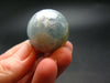 Stunning Lemurian Aquatine Blue Calcite Ball Sphere From Argentina - 1.1" - 37.0 Grams
