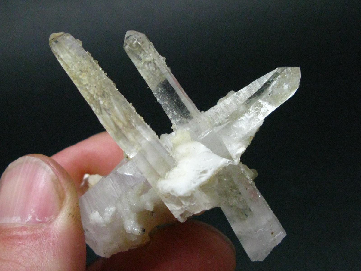 Bertrandite on Quartz cluster from Russia - 2.1"