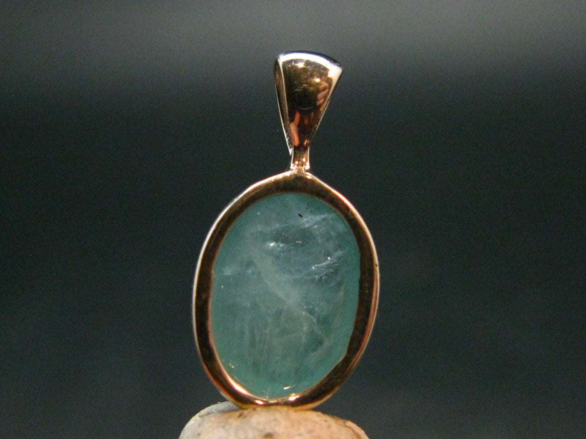 Extremely Rare Grandidierite Silver Pendant From Madagascar - 0.8" - 1.62 Grams