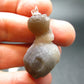 Truffle Chalcedony!! Spheroidal Chalcedony Nodules Crystal Silver Pendant From Morocco - 1.5"
