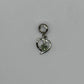 Sterling Silver Moldavite Heart Pendant - 0.47 Grams