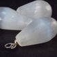 Satin Spar!! Set of 3 Natural Selenite Pendant from Morocco