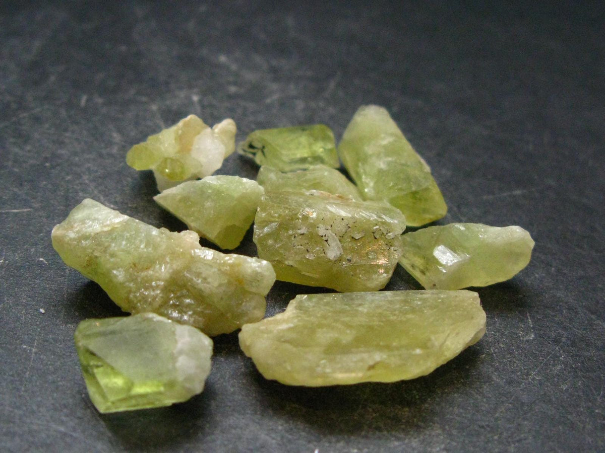 lot Of 10 Brazilianite Crystals From Brazil - 1.0" - 23.47 Grams