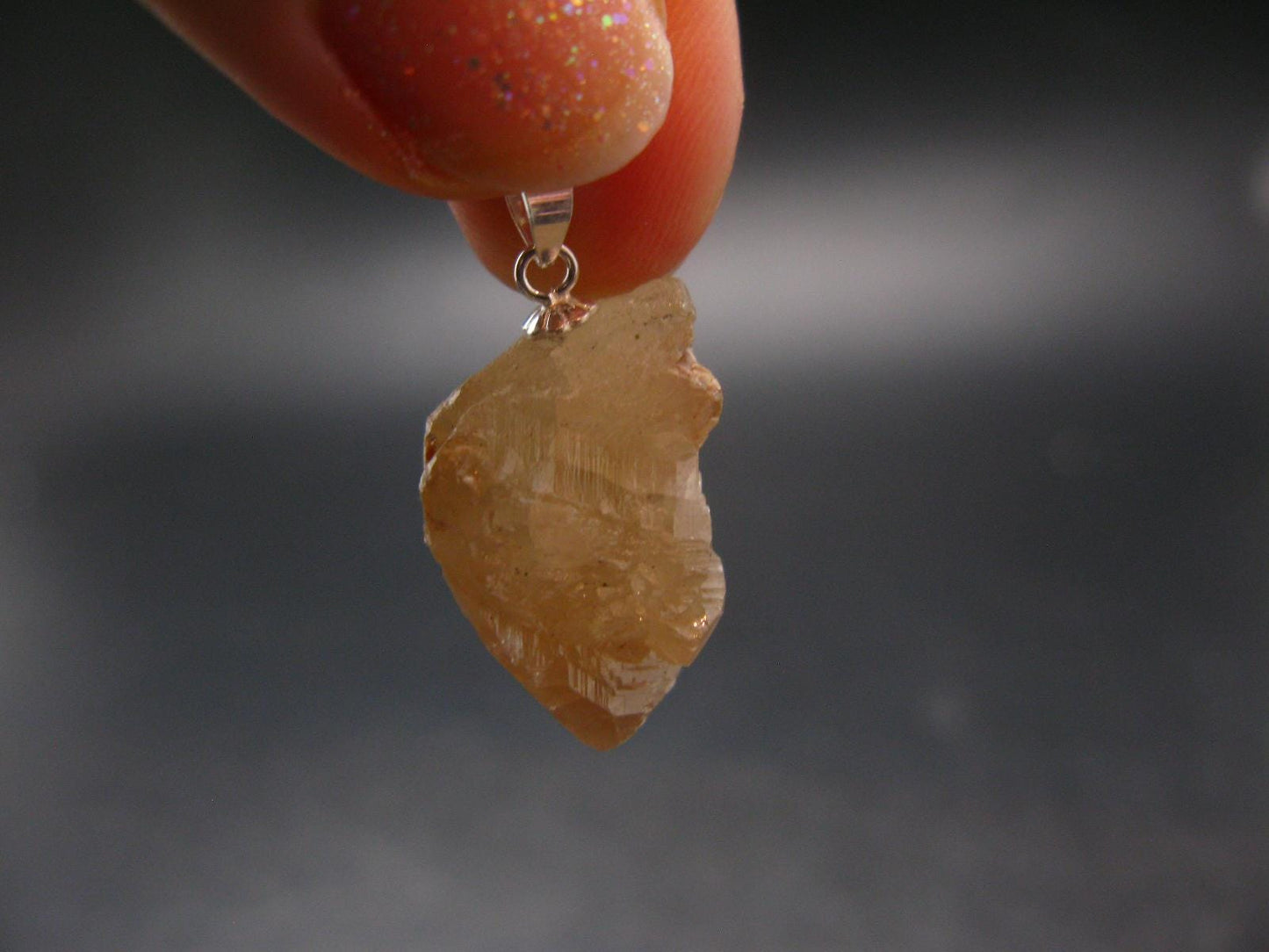 Cerussite Cerusite Crystal Silver Pendant From Morocco - 1.0" - 11.72 Grams
