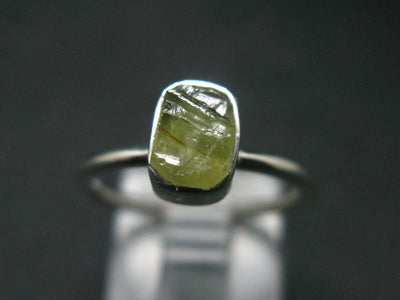 Chrysoberyl Silver Ring From Brazil - 1.94 Grams - Size 6