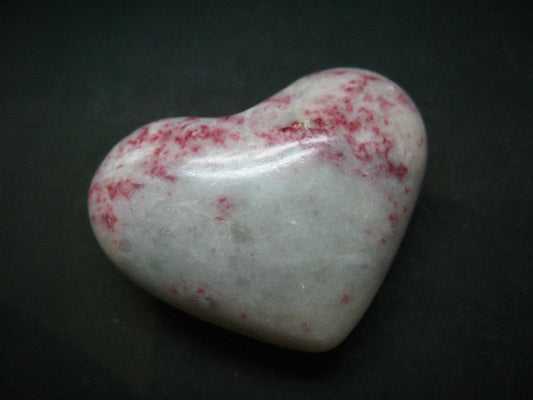 Large Cinnabar in Quartz Heart from Peru - 91.11 Grams - 2.4"