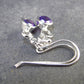 Orchid St. Valentine Gem!! Faceted Amethyst Dangle Shepherd Hook Sterling Silver Earrings - 1.2" - 2.76 Grams