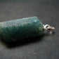 Unpolished Terminated Neon Blue Apatite Silver Pendant From Brazil - 1.2" - 4.54 Grams