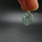 Starlight Genuine Raw Blue Zircon Gem Crystal Silver Pendant From Cambodia - 0.9" - 6.31 Grams