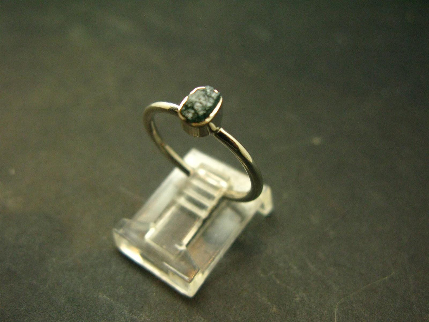 Rare Grandidierite Silver Ring From Madagascar - Size 6 - 1.75 Grams