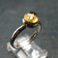 Fabulous Untreated Faceted Gem Imperial Topaz 925 Silver Ring from Brazil - Size 9 - 3.13 Grams