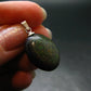 Rare Black Opal Sterling Silver Pendant From Australia - 1.0" - 2.05 Grams