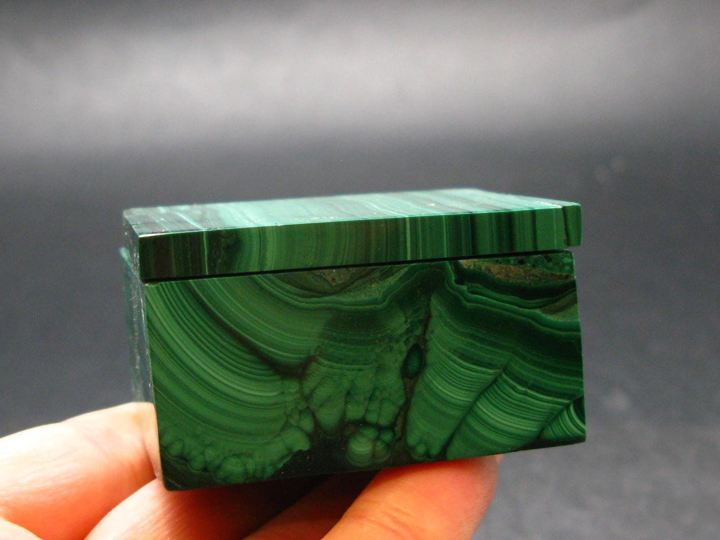 Rich Vibrant Green Malachite Box From Congo - 2.0" - 116.21 Grams