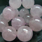 Rose Quartz Genuine Bracelet ~ 7.5 Inches ~ 18mm Round Beads