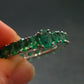 Emerald Faceted Silver Ring from Colombia - 2.64 Grams Total - Size 7