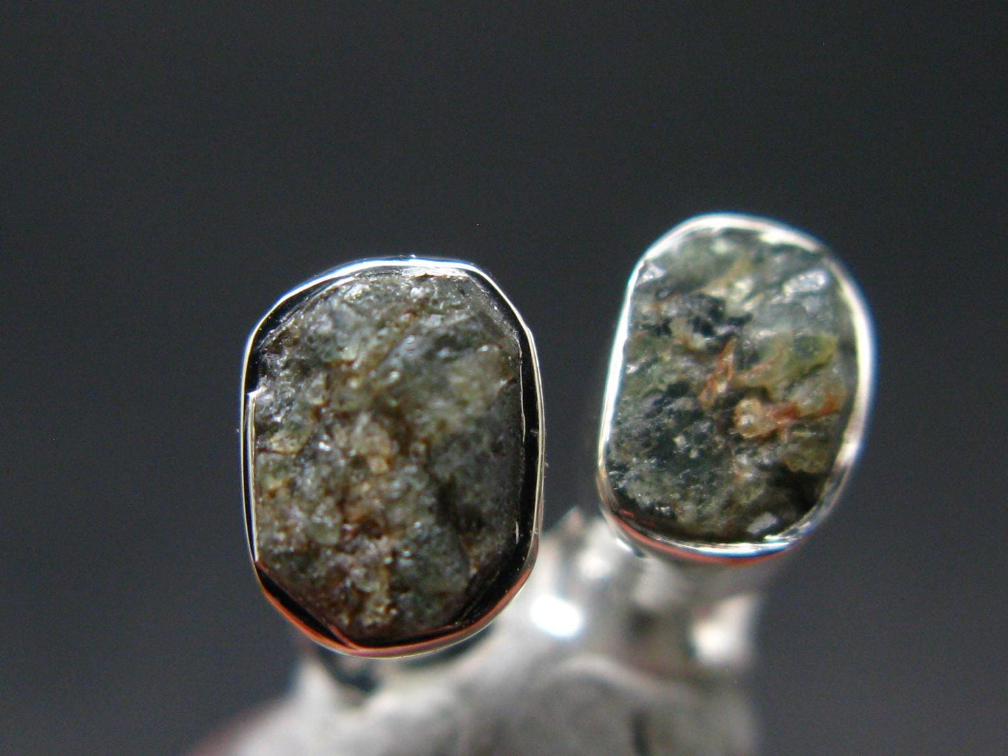Alexandrite Stud Earrings Sterling Silver From Zimbabwe - 1.61 Grams