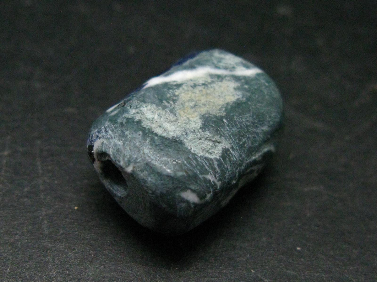 Gem Benitoite & Natrolite Polished Stone w/ Hole From California - 23.03 Carats