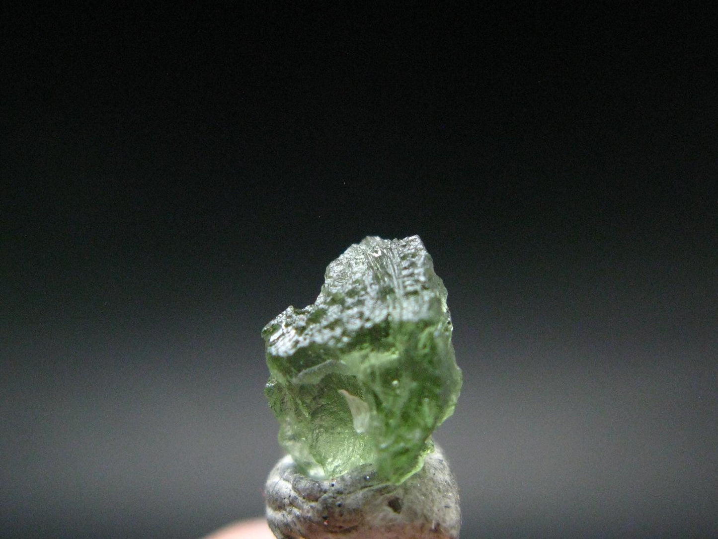 Moldavite Tektite Raw Bead from Czech Republic - 9 mm - 2.65 Carats