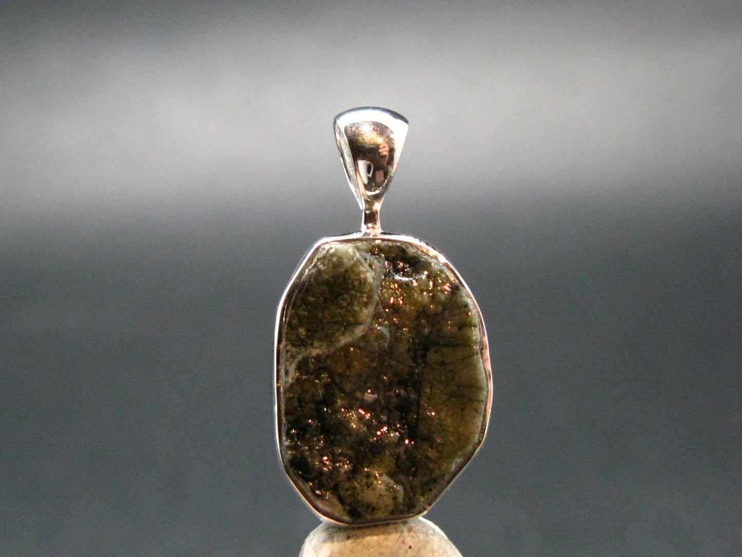 Phenakite Phenacite Crystal Silver Pendant From Brazil - 1.1" - 3.18 Grams