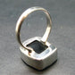 Natural Crystal Black Tourmaline 925 Silver Ring From Namibia - 6.05 Grams - Size 6
