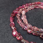 Lightweight Tumbled Pink Tourmaline Tiny Beads Necklace from Brazil - 19" - 8.2 Grams