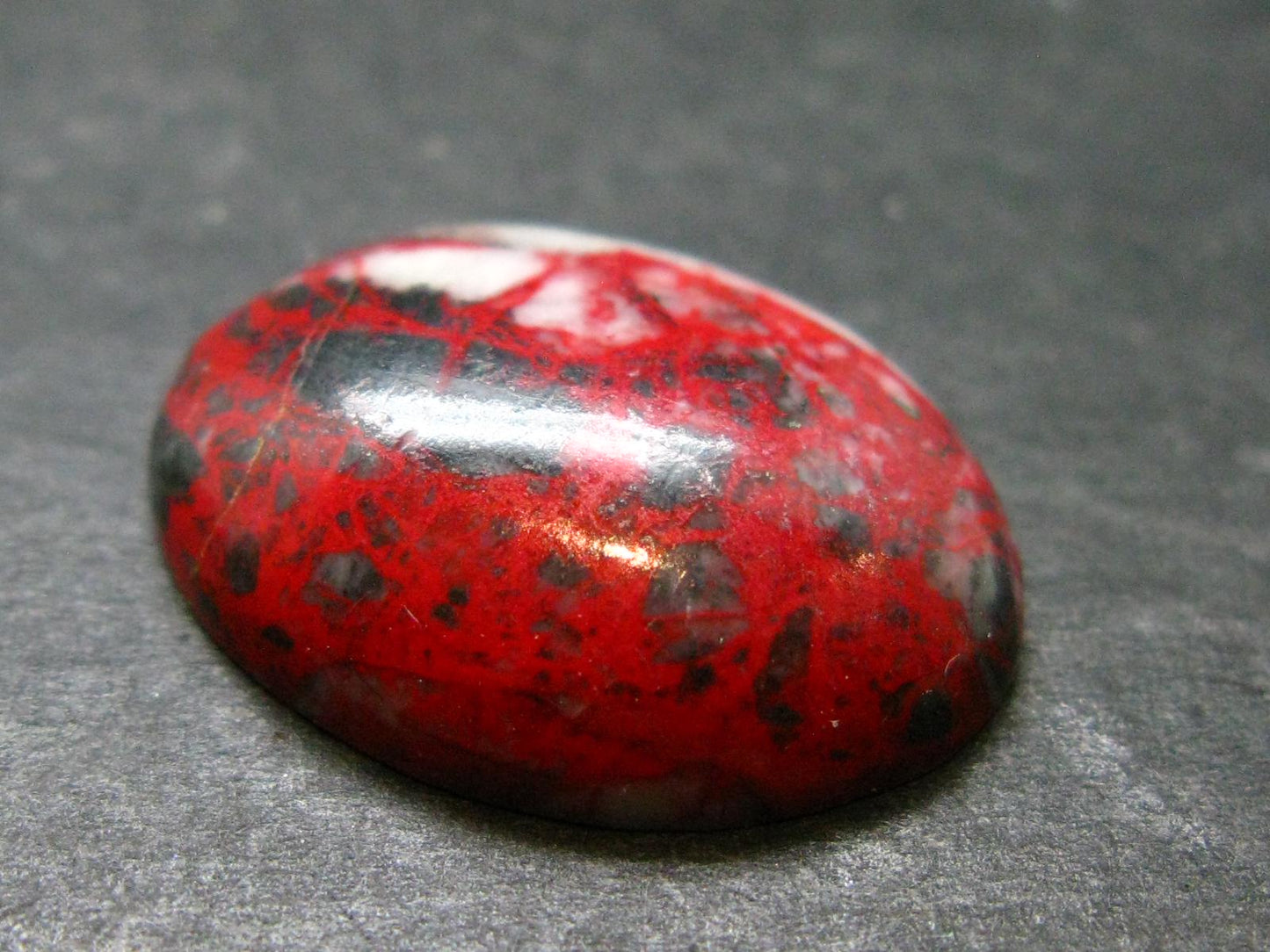 Cinnabar Cabochon from Russia - 5.38 Grams - 24 x 17 mm