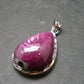 Ruby Silver Pendant from India - 1.4" - 13.13 Grams
