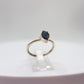Grandidierite Ring Raw Blue Green Gemstone Silver Ring Minimalist Crystal Jewelry Gift