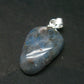 Papagoite in Quartz Cabochon Silver Pendant from S. Africa - 1.1" - 1.67 Grams