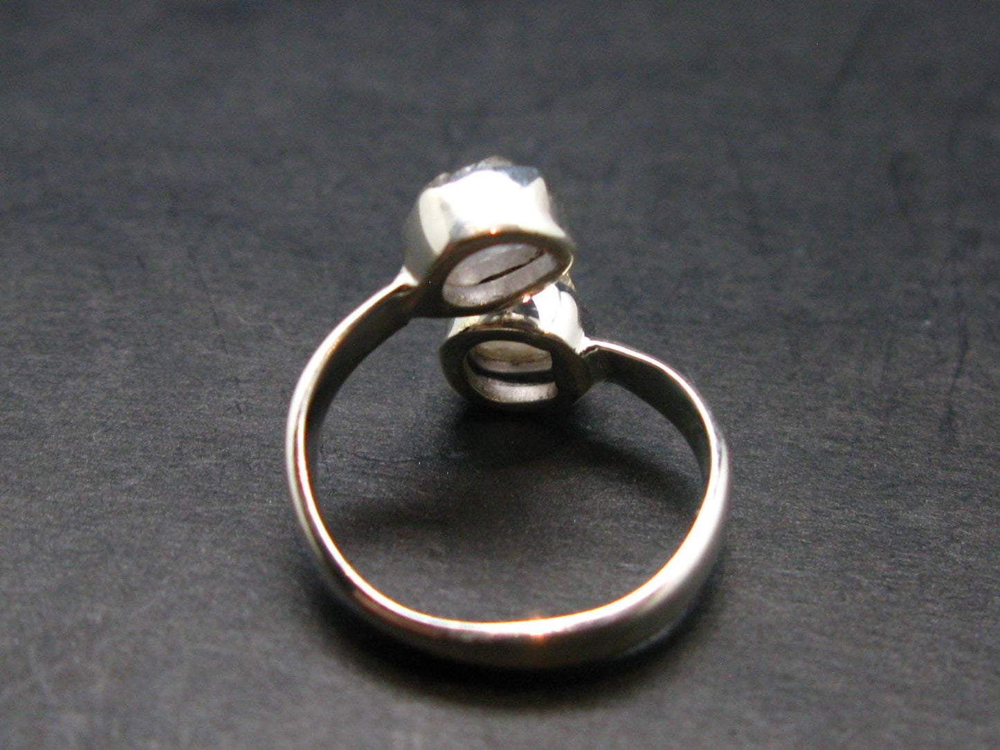 Gray Herderite Silver Ring from Africa - Size 5 - 2.11 Grams
