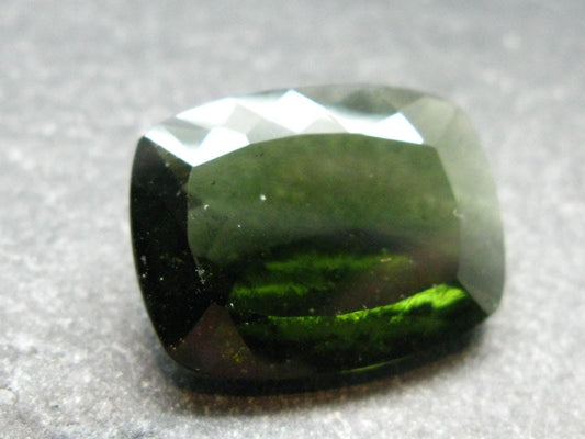 Moldavite Tektite Gem Cut Facetted Stone from Czech Republic - 14.50 Carats - 20x15mm