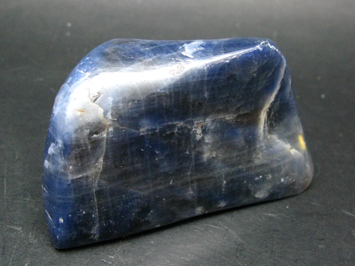Blue Sapphire Corundum Polished Stone From Guinea - 3.9" - 276 Grams