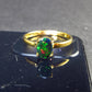 Rare Black Opal Gold Plated Silver Ring from Australia - Size 10 - 2.20 Grams