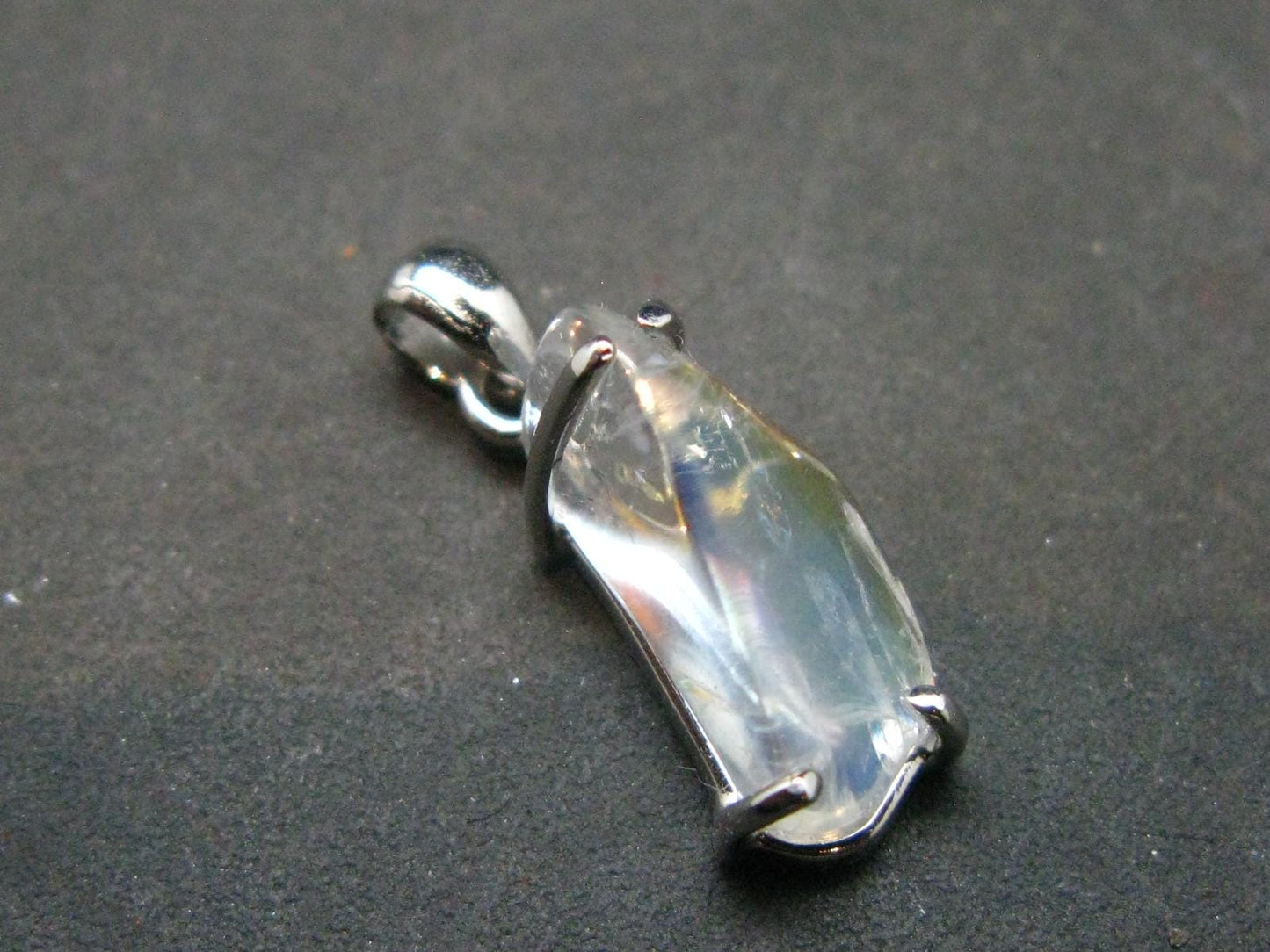 Natural Glow From Inside Moonstone 925 Silver Pendant - 0.8" - 1.49 Grams