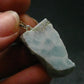 Rare Blue Larimar Pectolite Silver Pendant From Dominican Republic - 1.3" - 6.09 Grams