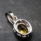 Yellow Citrine Gem Facetted Sterling Silver Pendant From Brazil With CZ - 0.7" - 1.40 Grams