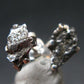 Raw Campo Del Cielo Meteorite Stud Earrings In Silver From Argentina