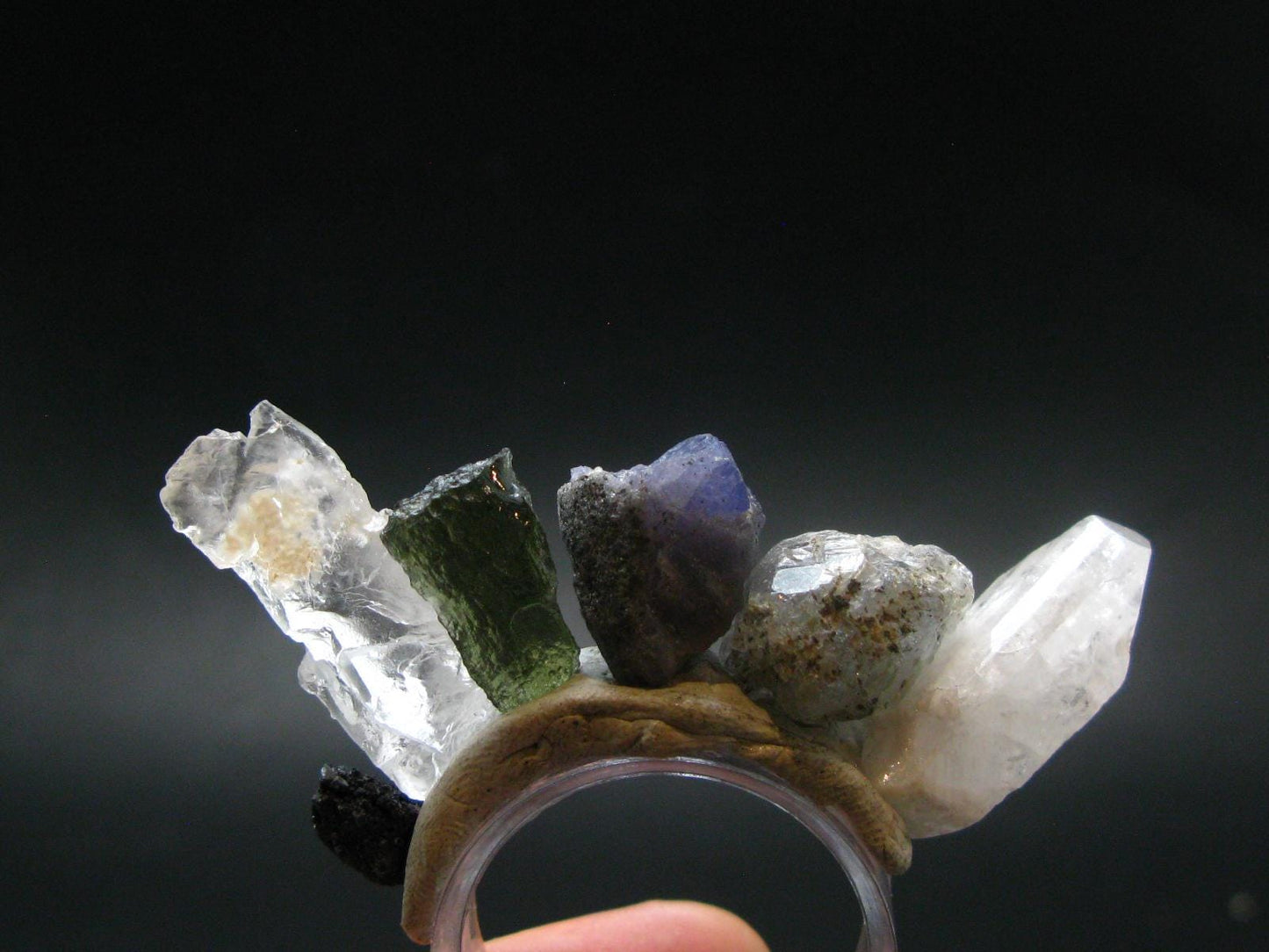 Synergy 12 Set Phenakite Moldavite Natrolite Petalite Danburite Tektite Scolecite Herderite Tanzanite Brookite 73.11 Gr