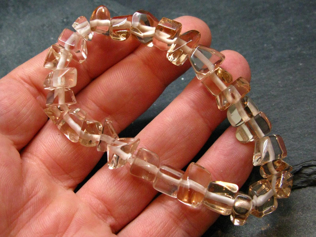 Brown Topaz Genuine Bracelet from Ukraine ~ 7 Inches ~ 12mm Tumbled Beads