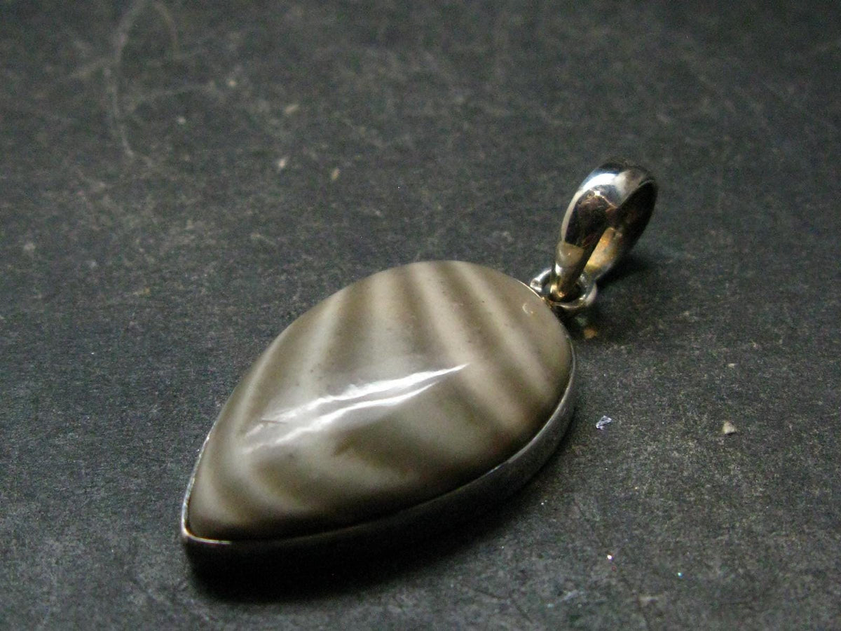 Rare Flint Silver Pendant from Poland - 1.5" - 5.74 Grams