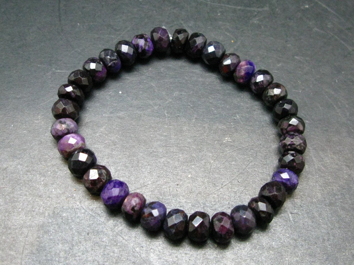 Sugilite Genuine Bracelet ~ 7 Inches ~ 8mm Rondelle Beads
