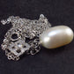 The Most Classic Styles!! Freshwater Cultured Pearl Pendant with 925 Silver Chain and CZ