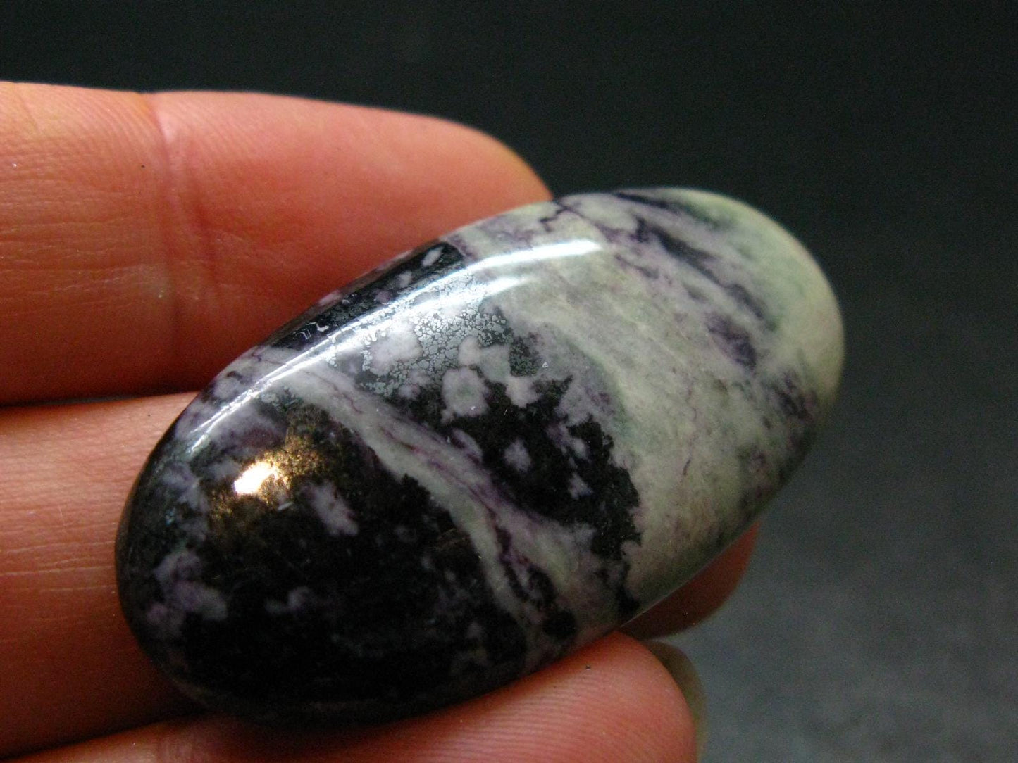 Very Rare Kammererite Chrome Clinochlore Cabochon from Turkey - 1.5" - 8.14 Grams