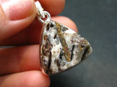 Astrophylite Astrophyllite Silver Pendant From Russia - 1.3" - 8.47 Grams