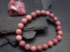 Rhodonite Genuine Bracelet ~ 7 Inches ~ 8mm Round Beads